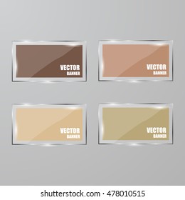 Vector infographic. banners set.Glass