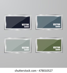 Vector infographic. banners set.Glass