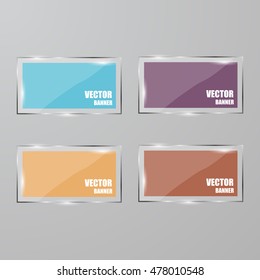 Vector infographic. banners set.Glass