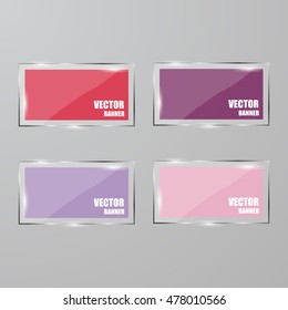 Vector infographic. banners set.Glass