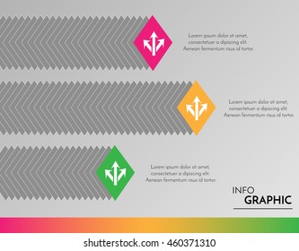 Vector infographic bars for your own artwork. Layers of boxes with icons.