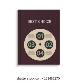 Vector infographic book design on white background. Eps10