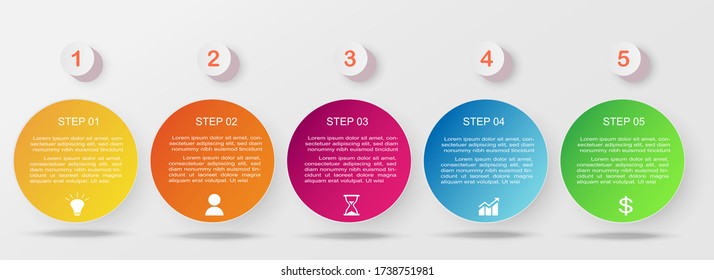 Vector Infographic business concept with 6 options or steps. Can be used for presentation, banner, workflow layout, process diagram, flow chart.