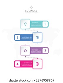 Vector infographic business presentation template connected with 4 options