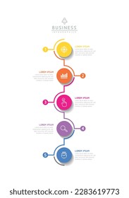 Plantilla de presentación de negocios de infografía vectorial con interconexión circular con 6 opciones.
