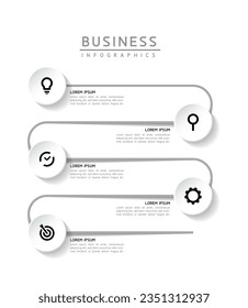 Plantilla de presentación de negocios de infografía vectorial con interconexión circular con 5 opciones.