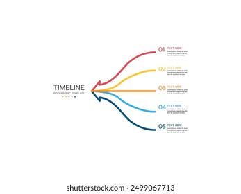 Vector infographic business presentation template with 5 options.