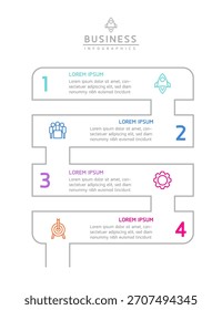Vector infografía Plantilla de presentación de negocios con interconexión circular con 5 opciones.