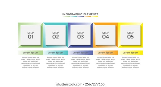 Vector infographic business template colorful design