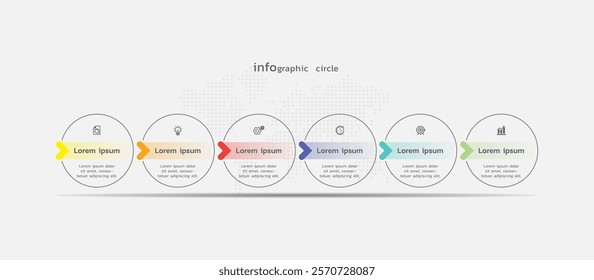 Vector infographic business template colorful design