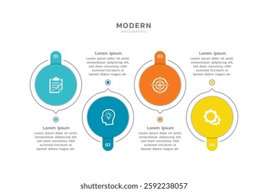 Vector infographic business template colorful design
