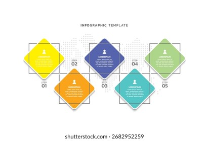 Modelo de negócios infográfico de vetor design colorido