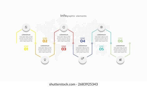 Vector infographic business template colorful design