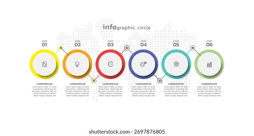Vector infographic business template colorful design