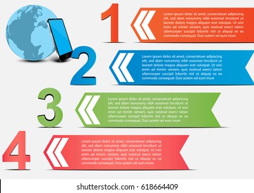 Vector infographic business template some Elements of this image furnished by NASA
