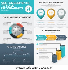 Vector infographic chart elements to business data visualization