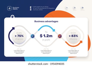 Vector infographic chart template № 10. Business concept with seven options. For flowchart, steps, parts, infographic, diagram. Can be used for your presentations, workflow layout, web. Vector eps10