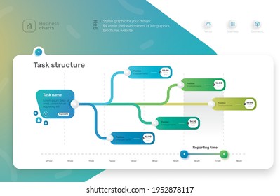 Vector infographic chart template. Business concept with seven options. For flowchart, steps, parts, infographic, diagram. Can be used for your presentations, workflow layout, web. Vector eps10