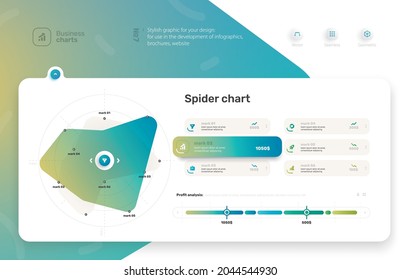 Vector infographic chart template. Business concept with seven options. For flowchart, steps, parts, infographic, diagram. Can be used for your presentations, workflow layout, web. Vector eps07