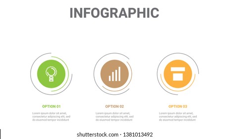 Vector infographic circle with 3 option process can be used for education,banner,web,presentation.Business concept.