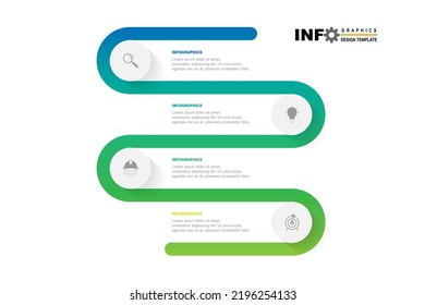 vector infographic circle design template with 4 option or steps.