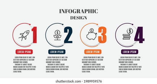 Vector infographic circle shape with number design template for presentation.