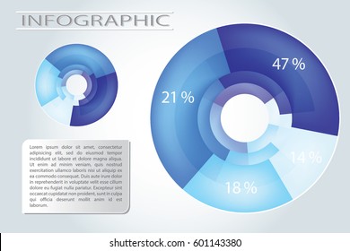 Vector infographic circle template with 4 steps