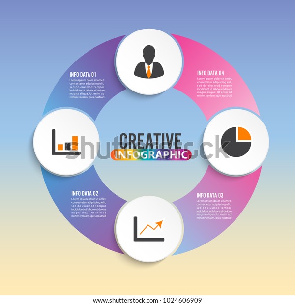 Vector\
infographic circle template with 4 steps, parts, options, sectors,\
stages. Can be used for graph, pie chart, workflow layout, cycling\
diagram, brochure, report,\
presentation.