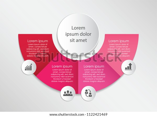Vector infographic circle template with 4 steps,\
parts, options, sectors, stages. Can be used for graph, chart,\
workflow layout, cycling diagram, brochure, report, presentation,\
web design