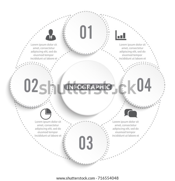 Vector
infographic circle template with 4 steps, parts, options, sectors,
stages. Can be used for graph, pie chart, workflow layout, cycling
diagram, brochure, report,
presentation.