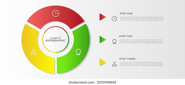 Vector infographic circle. Template for graph, round chart, workflow layout