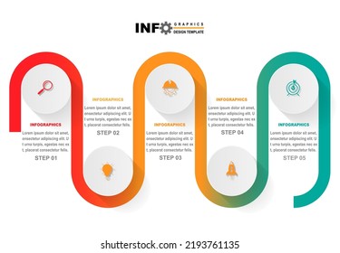 vector infographic circles design template with 5 steps.mission graphic.