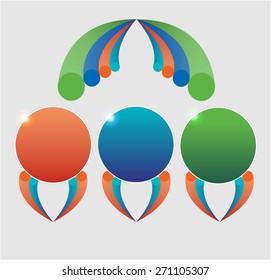 Vector infographic circles for your design or text