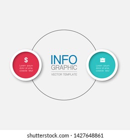 Vector infographic circular  diagram, template for business, presentations, web design,  2 options.