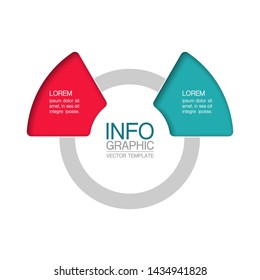 Vector infographic circular  diagram, template for business, presentations, web design, 2  options.