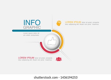 Vector infographic circular  diagram, template for business, presentations, web design,  2 options.