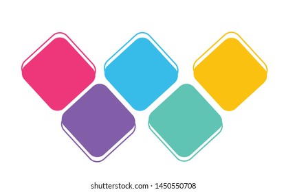 Vector infographic circular diagram, template for business, presentations, 5 options.