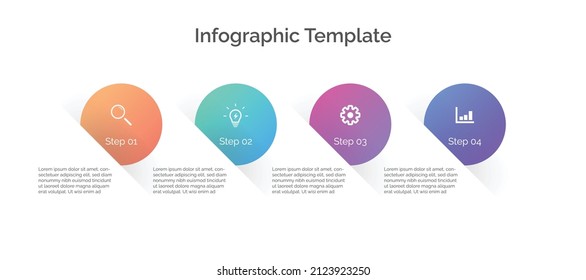 Vector infographic circuler design label with icons Template.Inforgraphic Template. Business concept with 4 steps. EPS 10 vector design illustration new modern mock up for infographic design