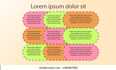 Vector infographic with colorful design and background.
