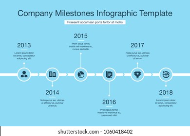 Vector Infographic Company Milestones Timeline Template Stock Vector ...