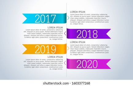 Vector infographic company milestones timeline