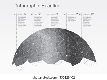 Vector infographic composition. 
