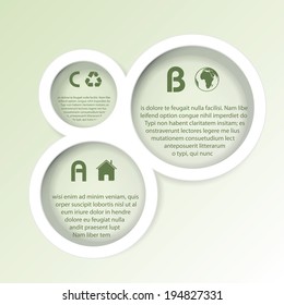 Vector infographic composition with circles.