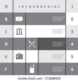 Vector infographic composition with city icons.