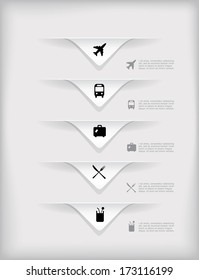 Vector infographic composition with city icons.