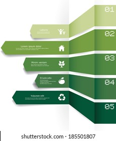 Vector infographic composition with eco elements.