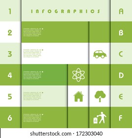 Vector infographic composition with eco icons.
