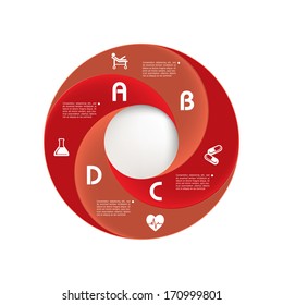Vector infographic composition with medic icons.