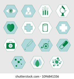 Vector infographic composition with medical menu and health icons.