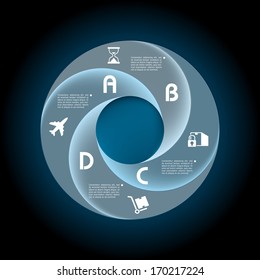 Vector infographic composition with shipping icons.